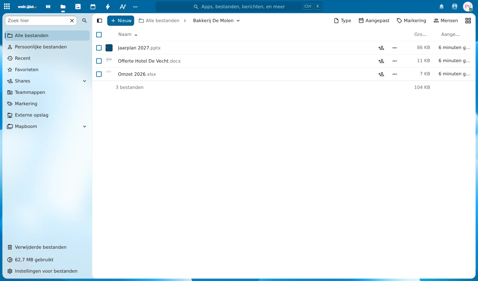 Un devis ouvert dans Euro-Office dans Nextcloud